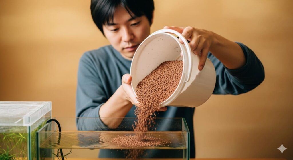 園芸用赤玉土を使ったメダカの飼育方法