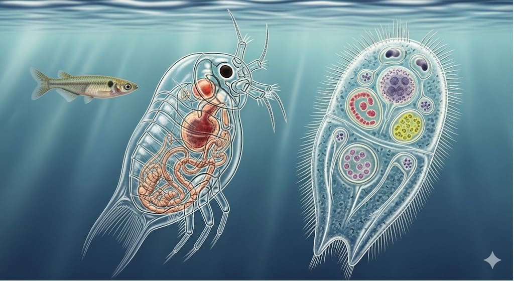 メダカの餌はミジンコとゾウリムシどっち?基本比較