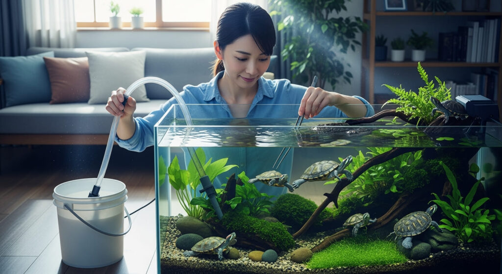 おしゃれな亀水槽をきれいに保つコツ